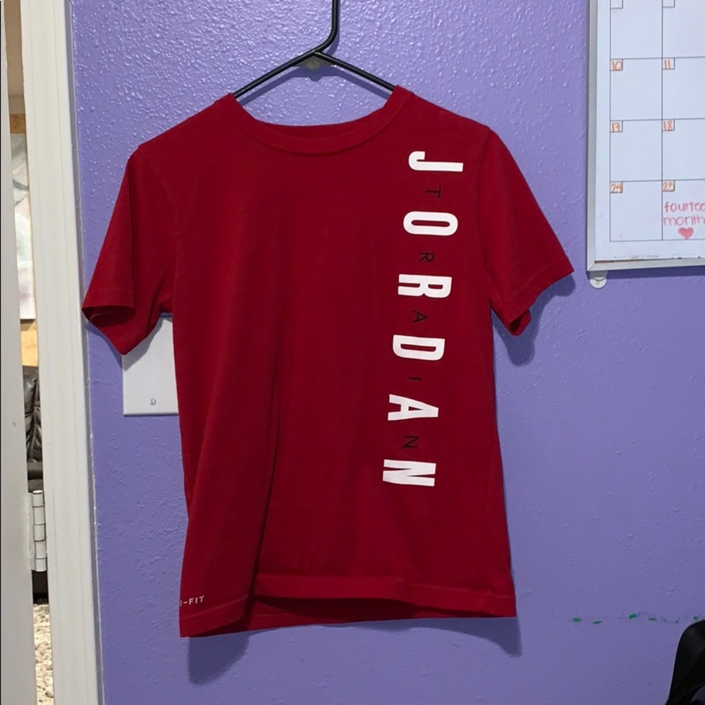 red jordan shirt